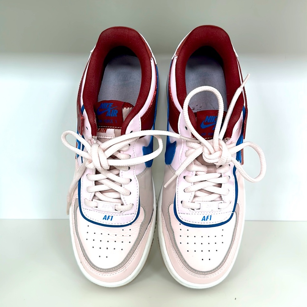Air Force 1, Light soft pink/canyon rust, sz 8.5, gently worn